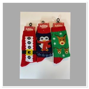 Women’s Holiday Crew Socks 3 pairs